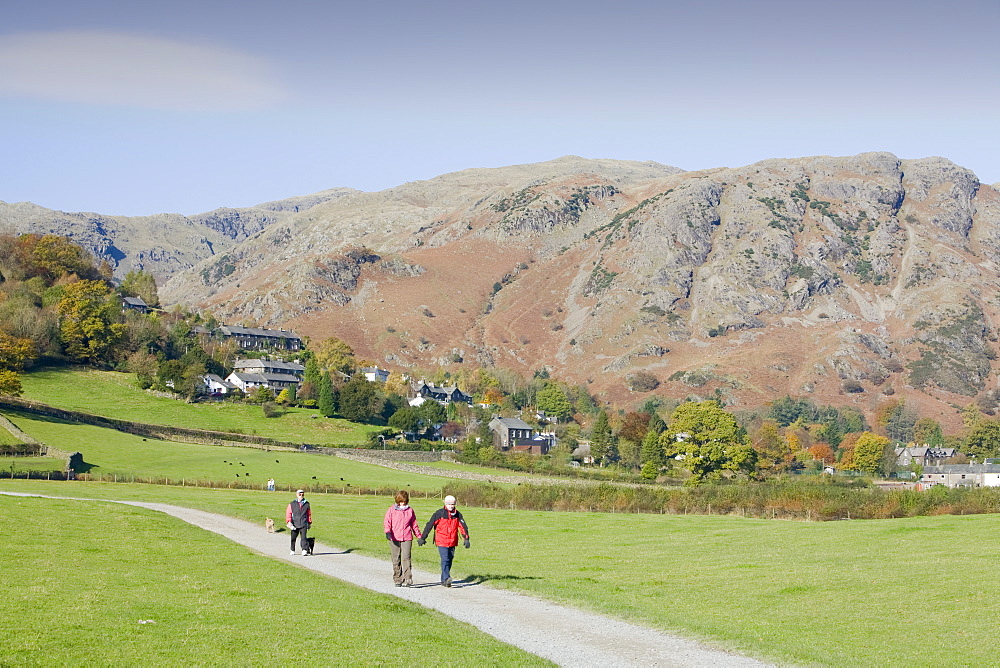 Coniston and the surrounding hills in the Lake District National Park, Cumbria, England, United Kingdom, Europe