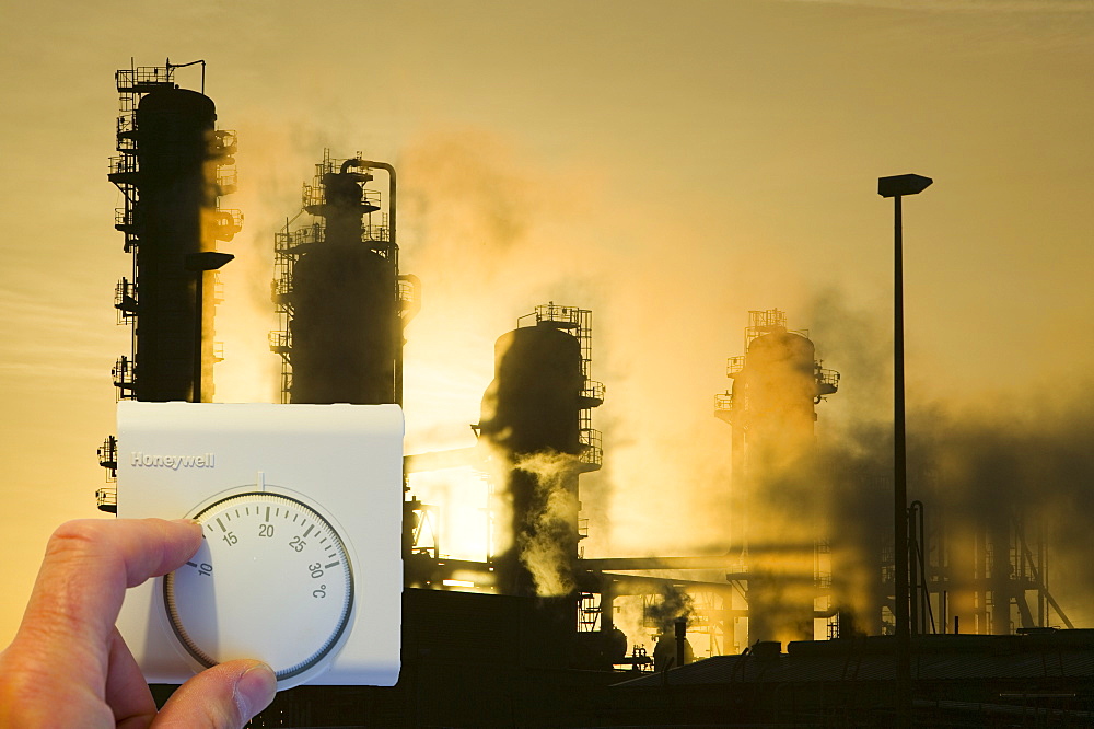 Petrochemical works on Teesside, England, United Kingdom, Europe