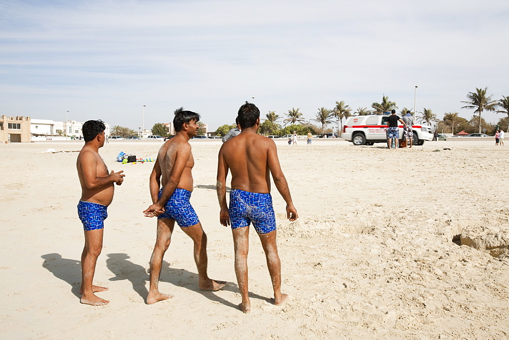 A public beach in Dubai, United Arab Emirates, Middle East