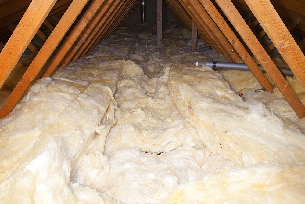 Insulation in a house loft or roof space