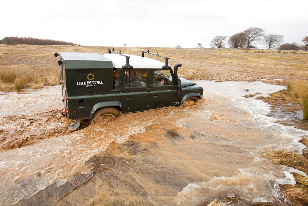 Off road driver training in a Landrover near Penrith, Cumbria, England, United Kingdom, Europe