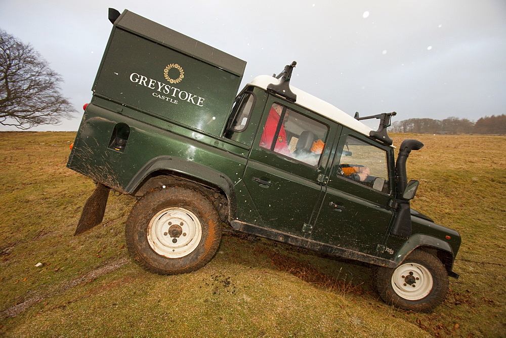 Off road driver training in a Landrover near Penrith, Cumbria, England, United Kingdom, Europe