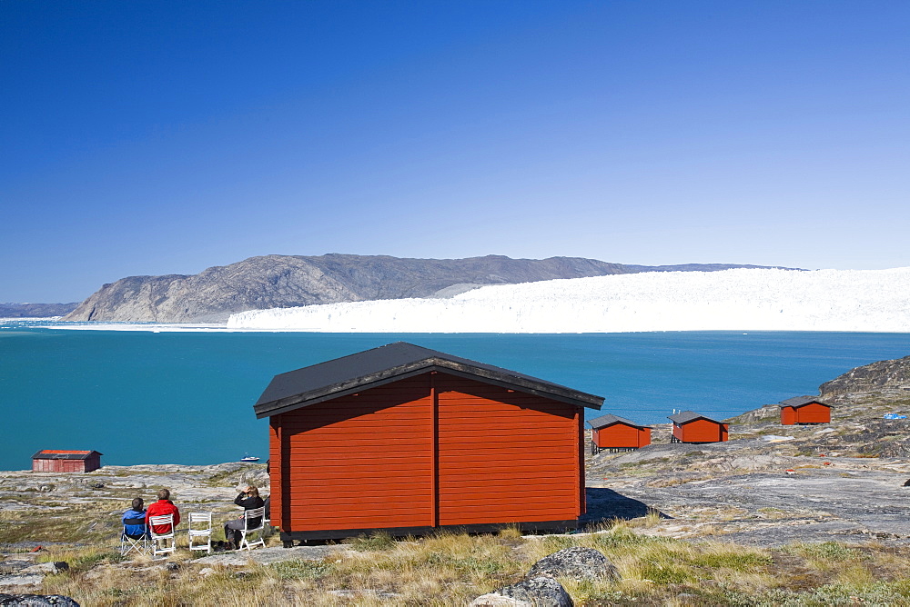 Camp Victor at Eqip Sermia on the west Greenland coast north of Ilulissat, Greenland, Polar Regions