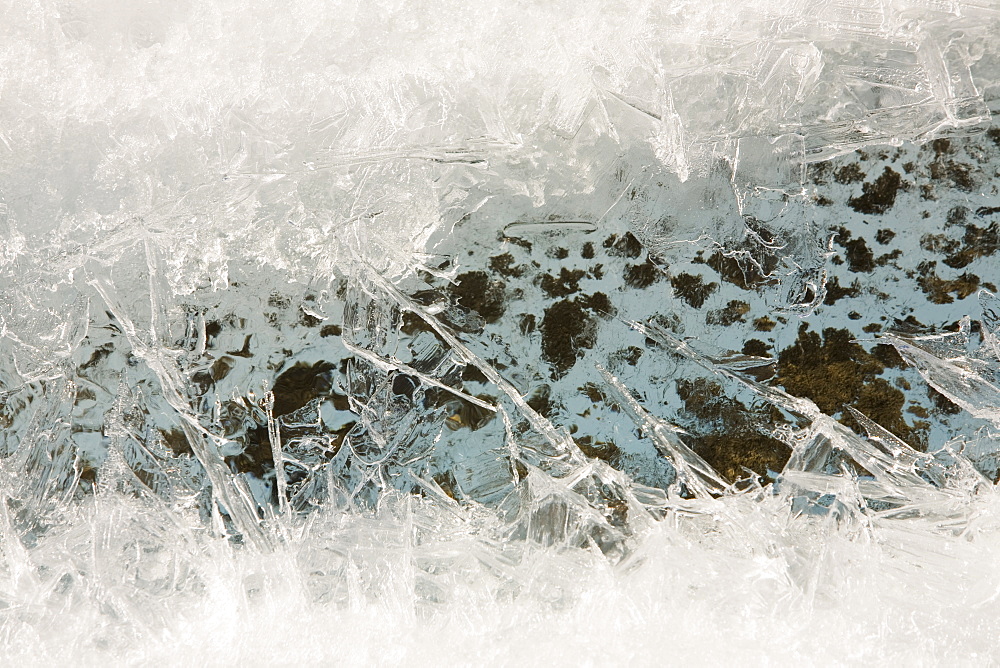 Meltwater on the Greenland ice sheet near camp Victor north of Ilulissat, Greenland, Polar Regions