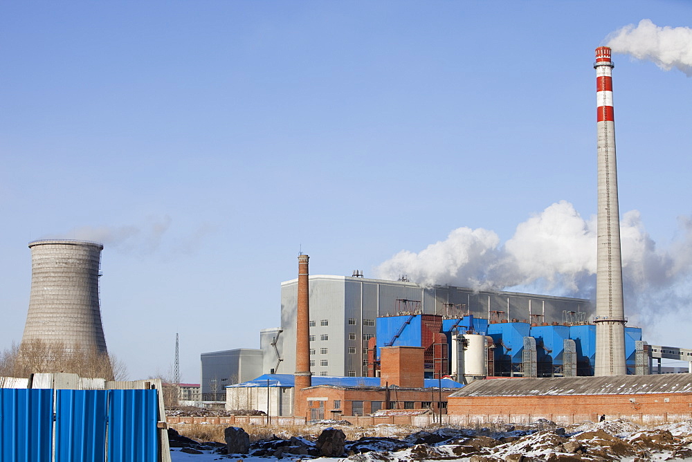 Coal fired power station in Suihua, Heilongjiang Province, China, Asia