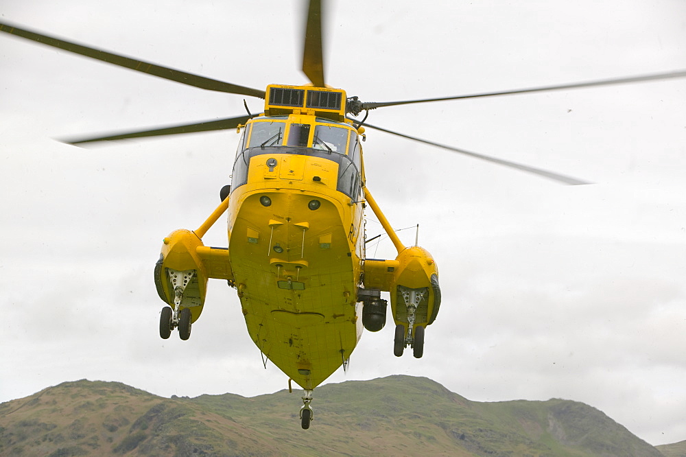 An RAF Sea King Helicopter, Cumbria, England, United Kingdom, Europe