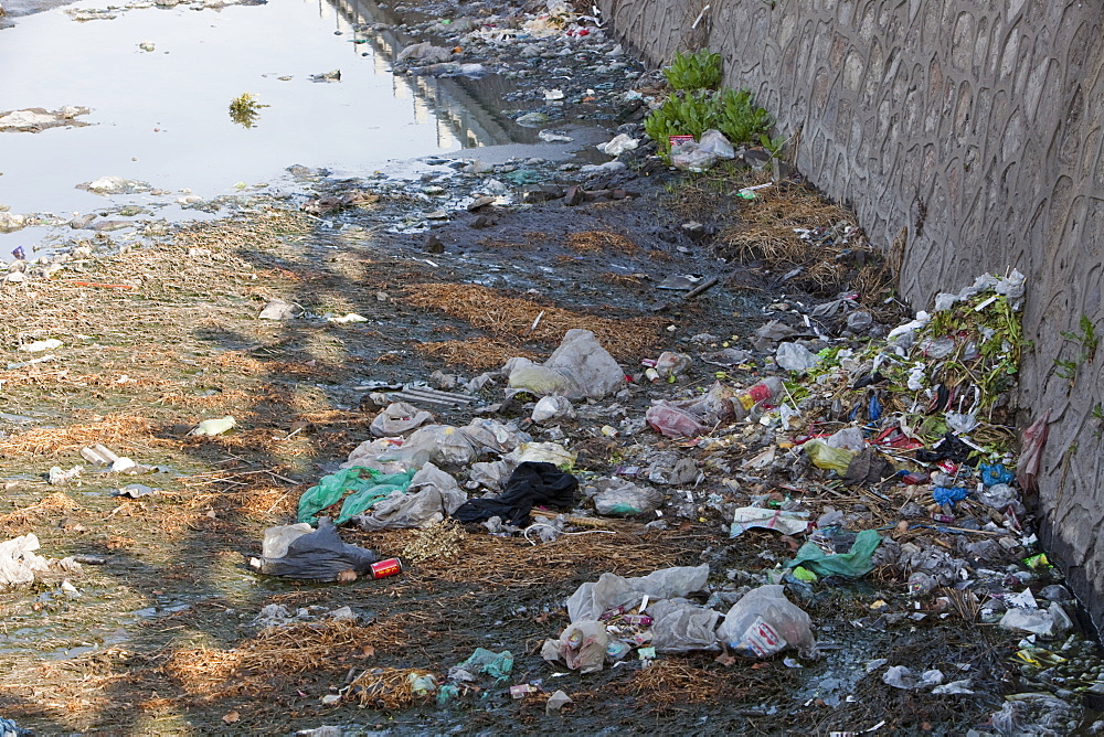 This badly polluted river is in the industrial city of Hangang, China, Asia