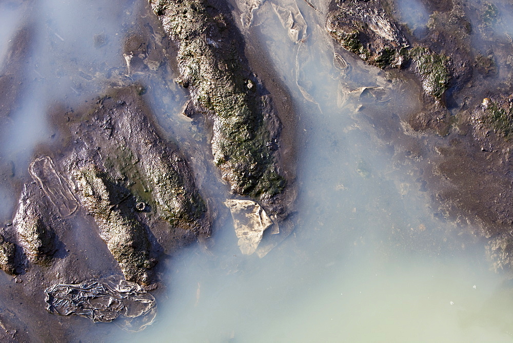 This badly polluted river is in the industrial city of Hangang, China, Asia