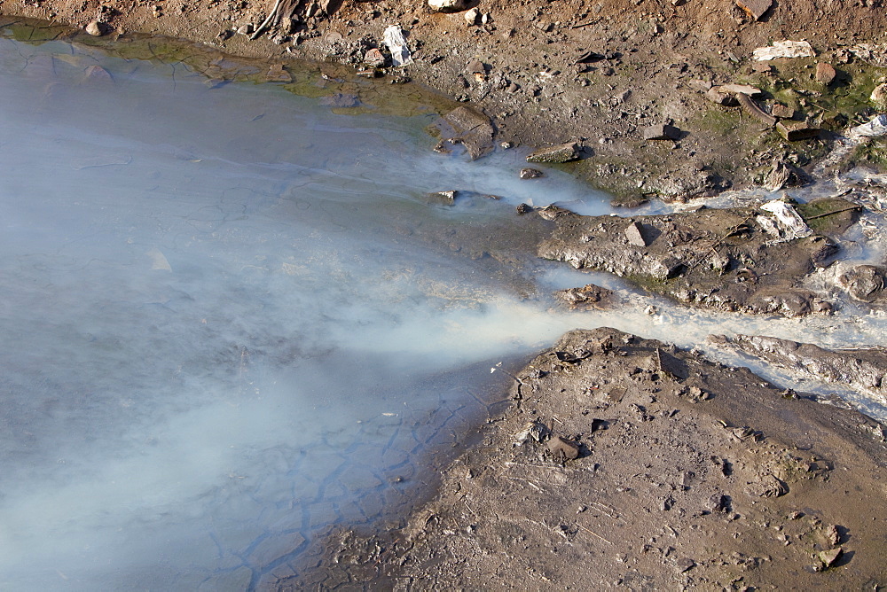 This badly polluted river is in the industrial city of Hangang, China, Asia