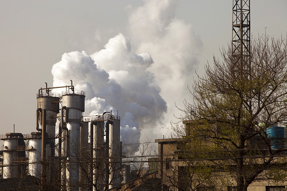 Hangdang Steel works is one of the largest steel plants in China, fuelling the country's huge construction boom and requiring massive quantities of coal to power its furnaces, Hangdang, Northern China, Asia