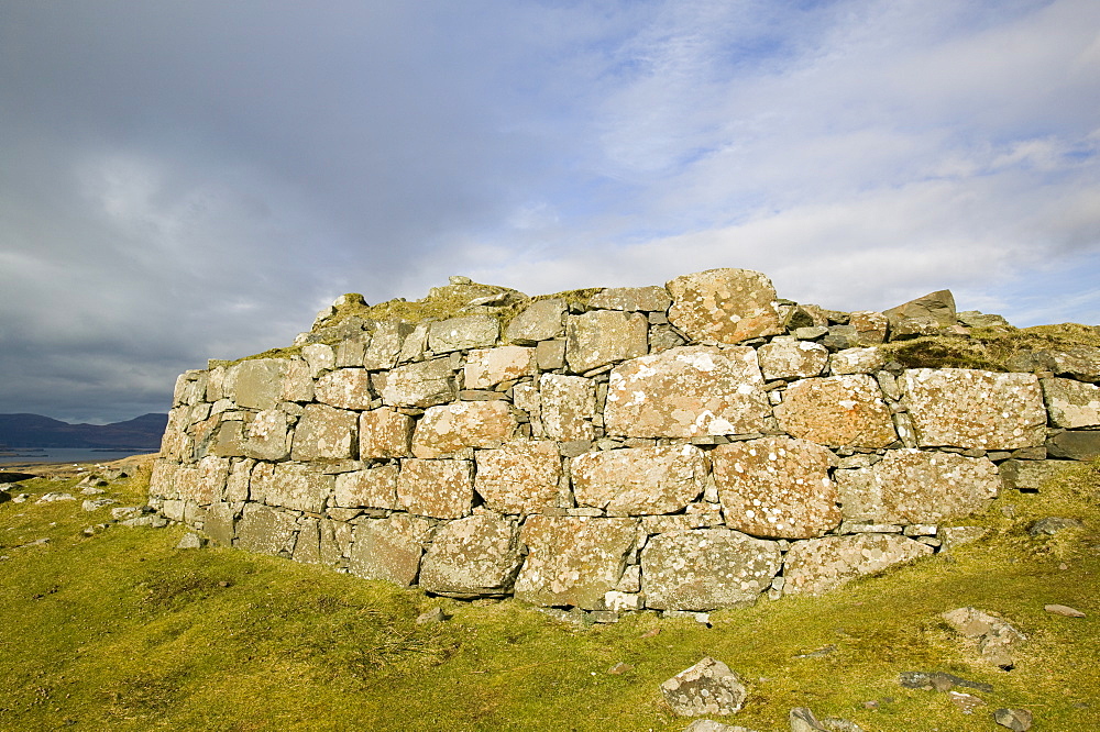 Dun Beag Broch on the Isle of Skye, Scotland, United Kingdom, Europe