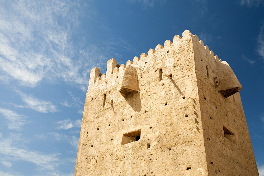 Old buildings in Dubai on the Creek, United Arab Emirates, Middle East