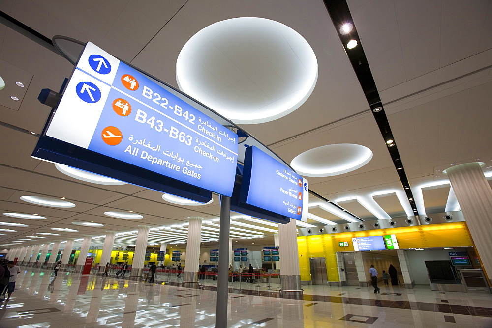 Inside Dubai's airport, United Arab Emirates, Middle East