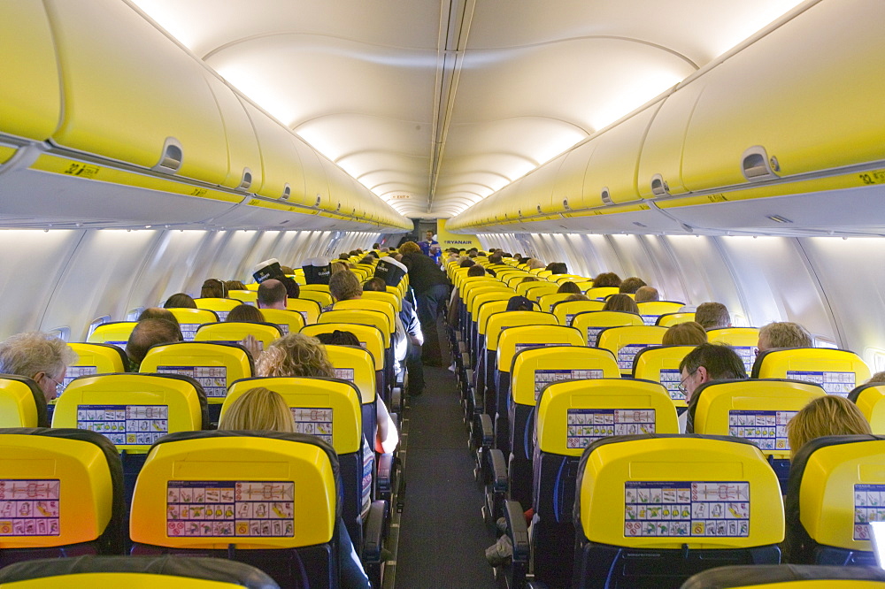 Onboard a Ryanair flight