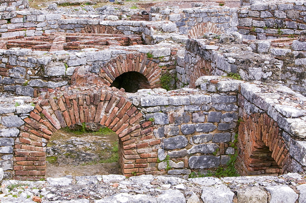 Roman remains at the Roman town of Conimbriga in Portugal