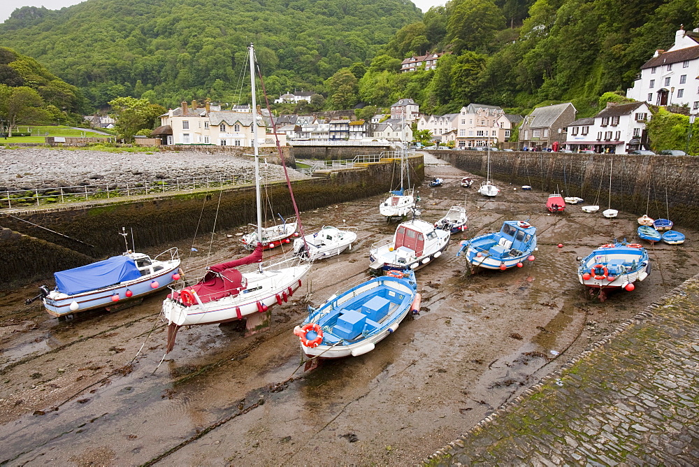 Lymnmouth Harbour on the north Devon Coast, Devon, England, United Kingdom, Europe