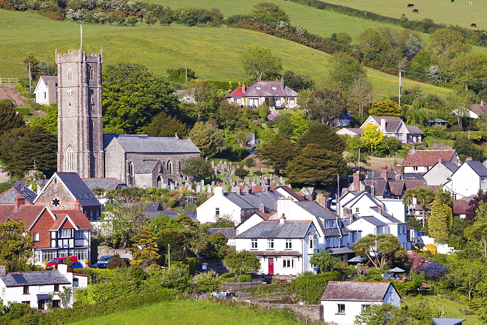 Berrynarbor village on the north Devon coast near Combe Martin, England, United Kingdom, Europe