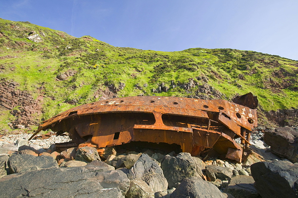 The Shipwreck of the Johanna at Hartland Point in Devon, England, United Kingdom, Europe