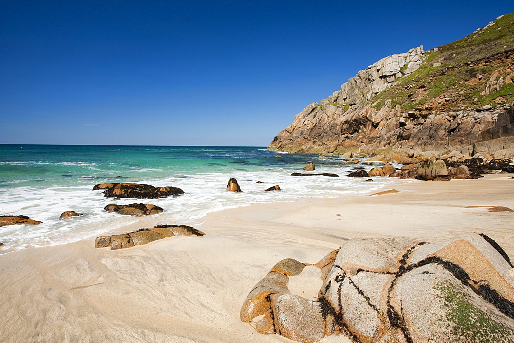 Portheras Cove near St. Just on the north Cornish coast, Cornwall, England, United Kingdom, Europe