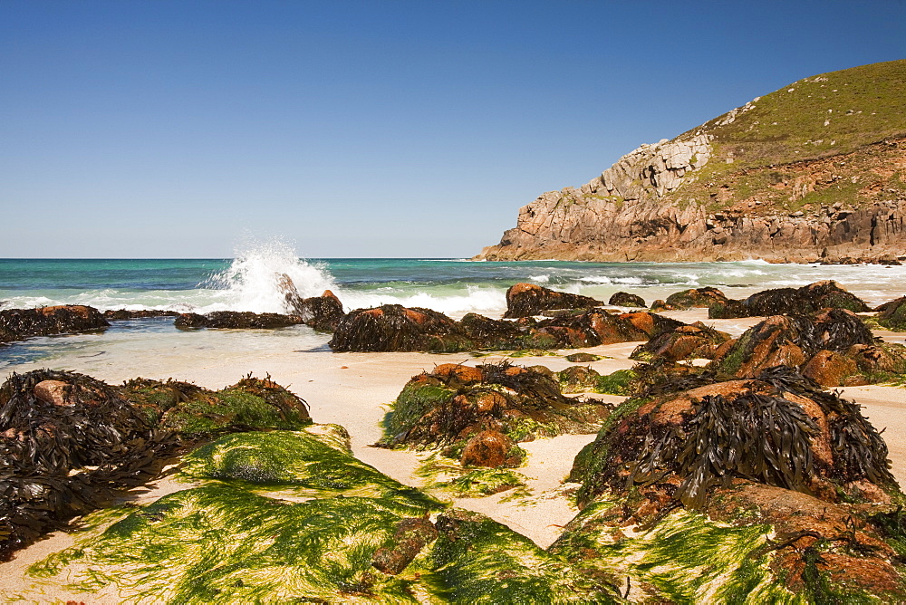 Portheras Cove near St. Just on the north Cornish coast, Cornwall, England, United Kingdom, Europe