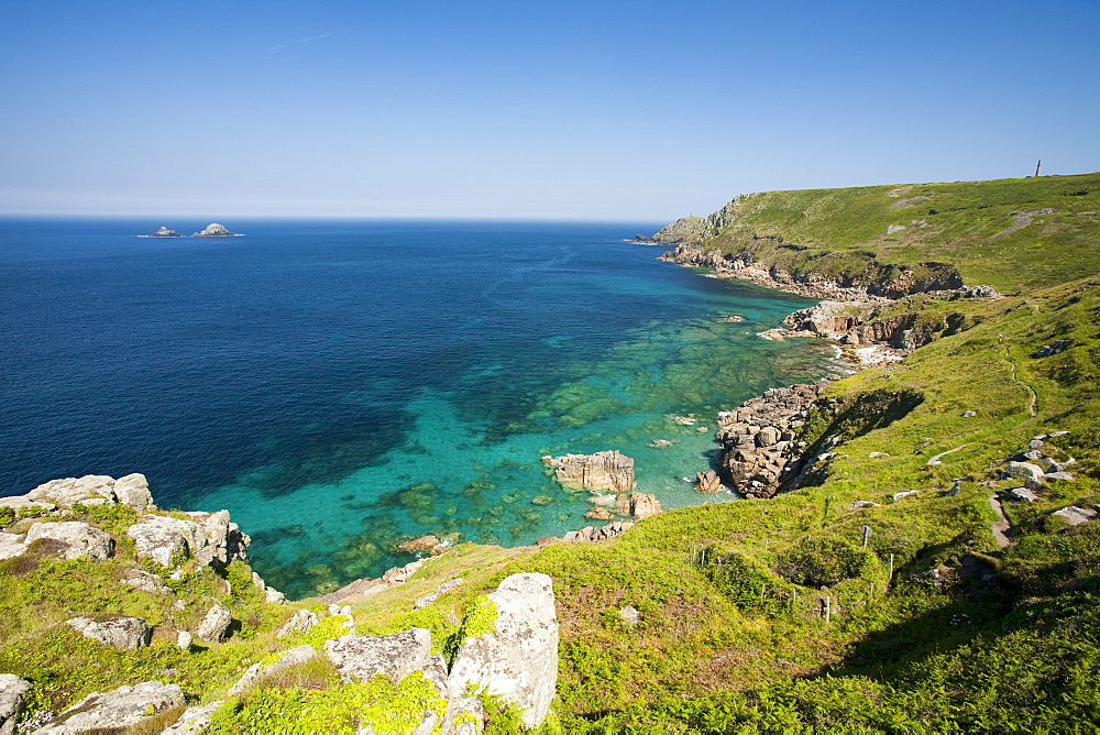 Cornish coastal scenery near Cape Cornwall, England, United Kingdom, Europe