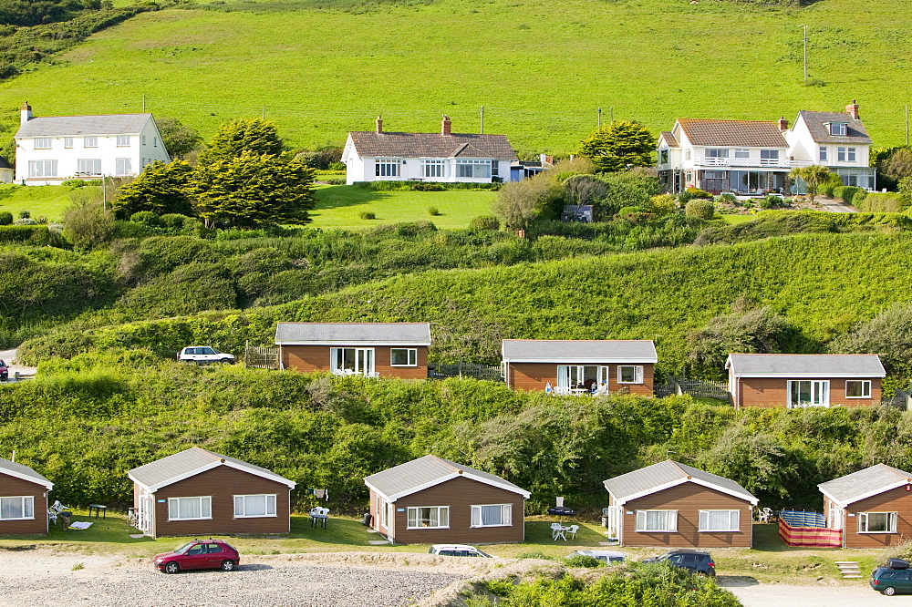 Holiday chalets at Braunton Burrows, Devon, England, United Kingdom, Europe