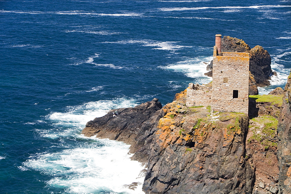 The Famous Crown tin mine at Botallack in Cornwall, England, United Kingdom, Europe