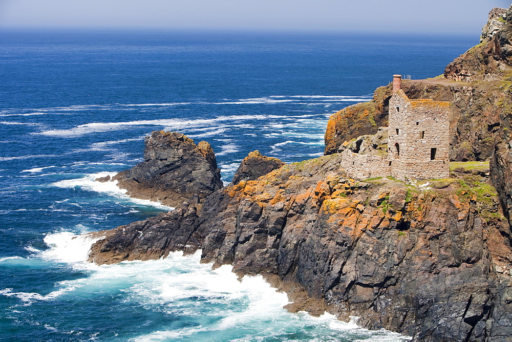 The Famous Crown tin mine at Botallack in Cornwall, England, United Kingdom, Europe