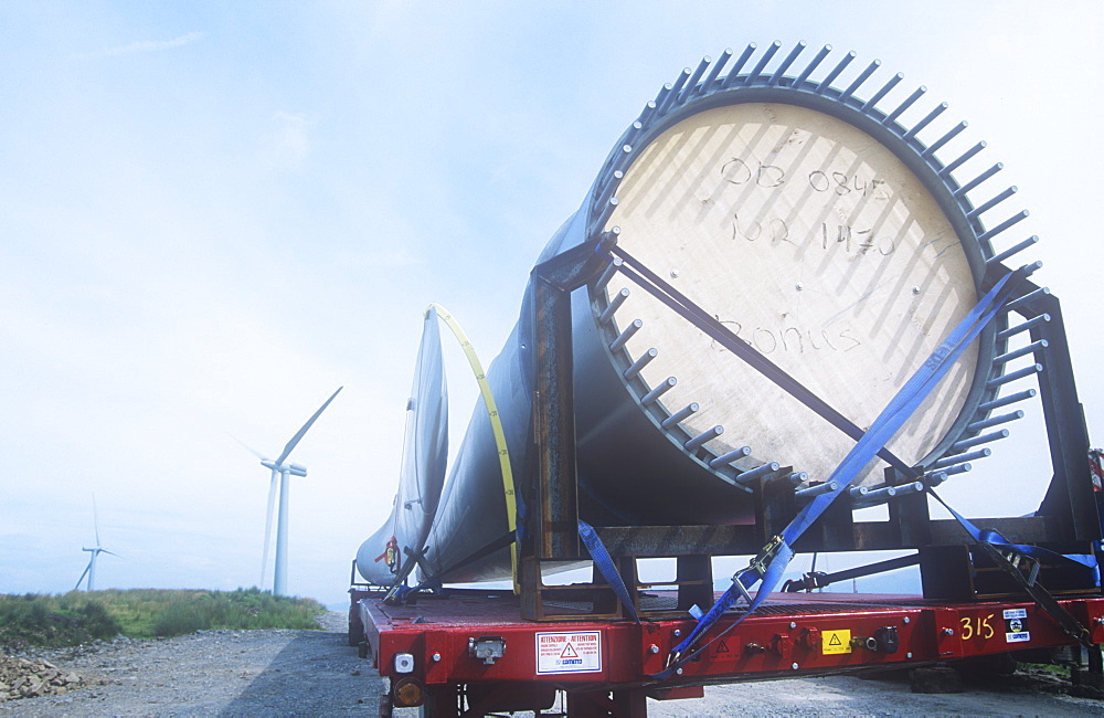 Constructing a new wind farm at Lambrigg between Kendal and Sedburgh, Cumbria, England, United Kingdom, Europe