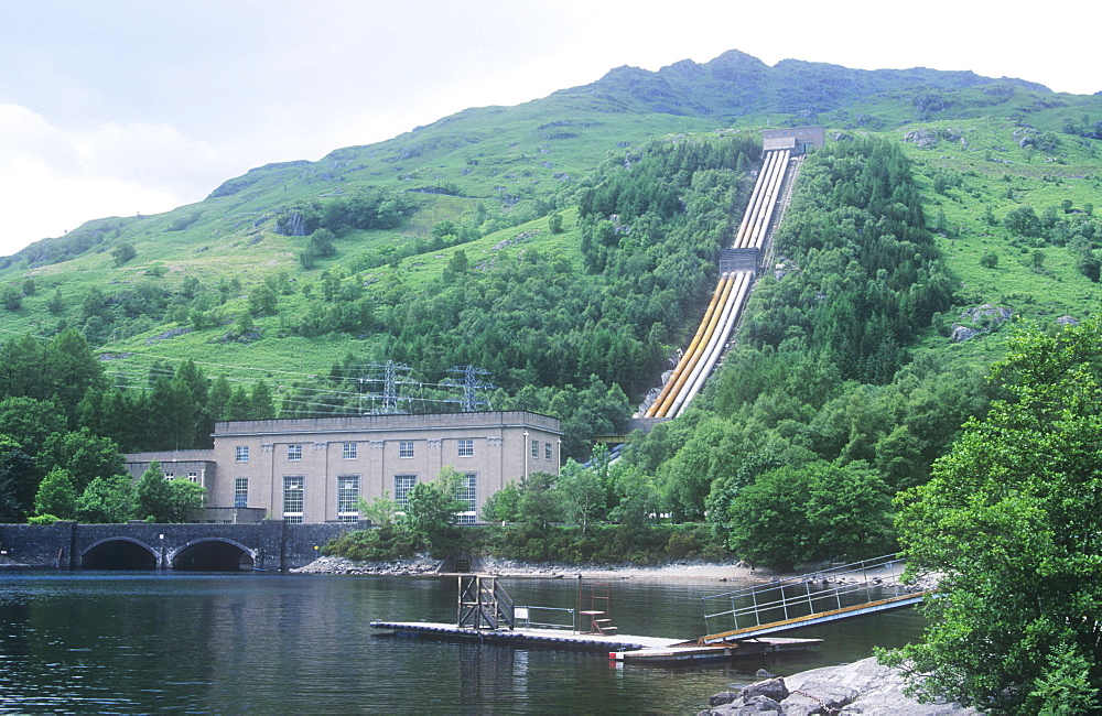 A hydro electric power station on the shores of Loch Lomond, Scotland, United Kingdom, Europe