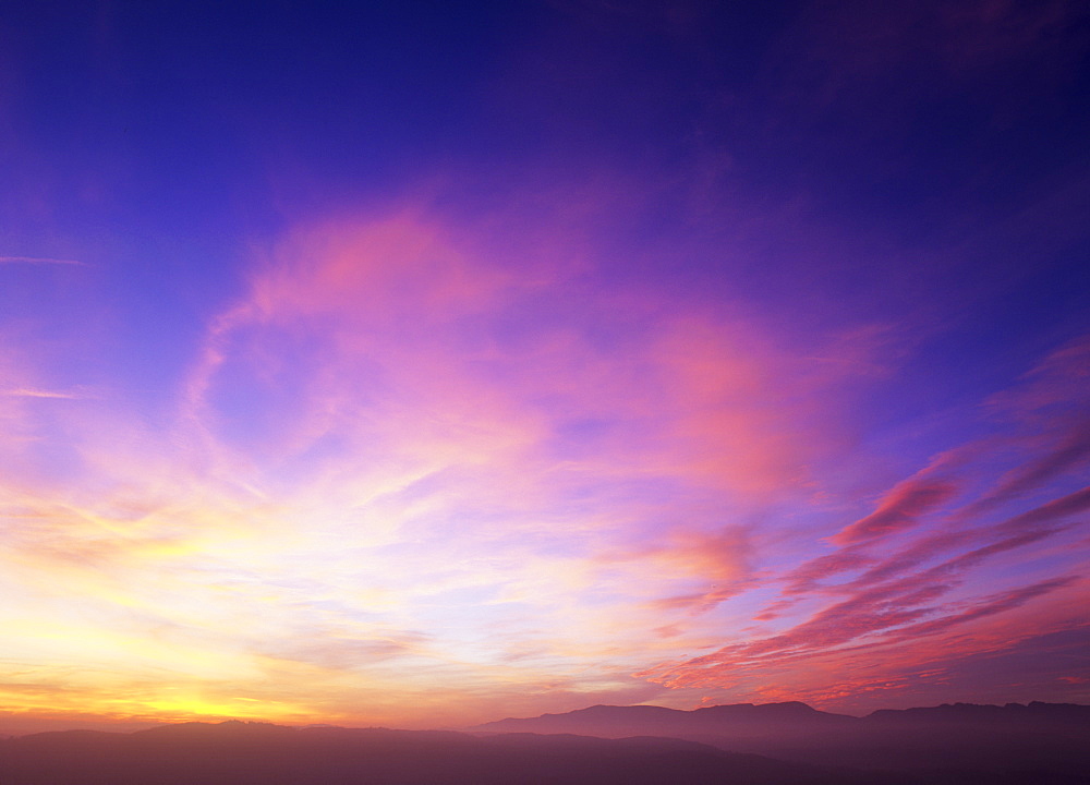 Sunset over Lake Windermere, Lake District, Cumbria, England, United Kingdom, Europe