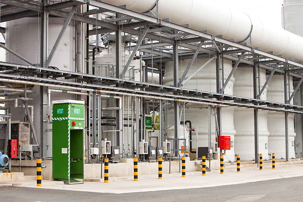 The odour suppressant plant at Daveyhulme wastewater treatment plant in Manchester, England, United Kingdom, Europe