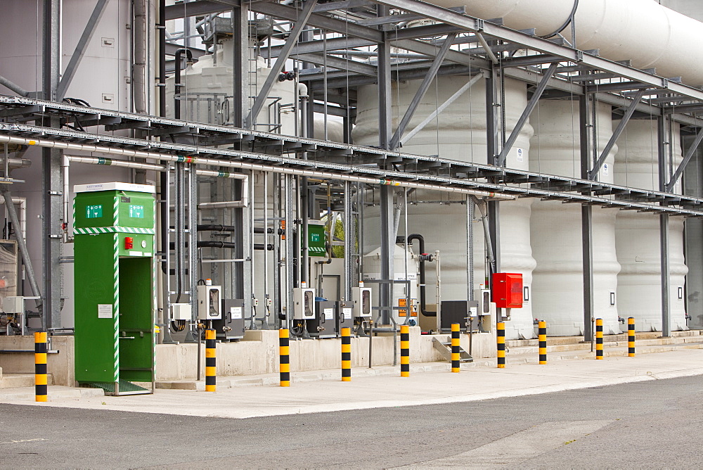 The odour suppressant plant at Daveyhulme wastewater treatment plant in Manchester, England, United Kingdom, Europe