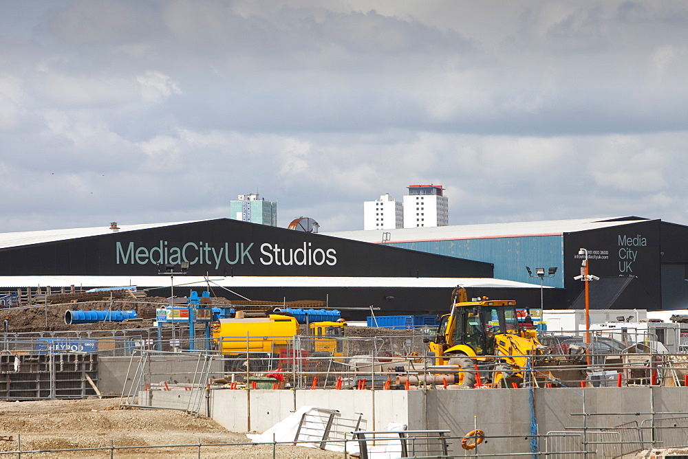 Media city being built in Salford Quays, Manchester, England, United Kingdom, Europe