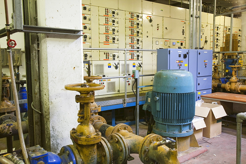 Biodigesters at United Utilities' Daveyhulme plant which processes all of Manchester's sewage, Manchester, England, United Kingdom, Europe