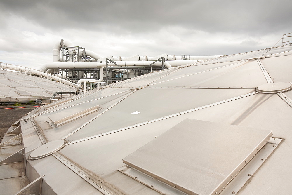 The odour suppressant plant at Daveyhulme wastewater treatment plant in Manchester, England, United Kingdom, Europe