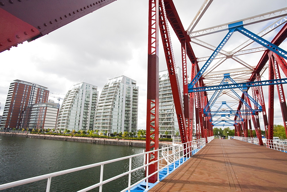 New apartment blocks at Salford Quays in Manchester, England, United Kingdom, Europe