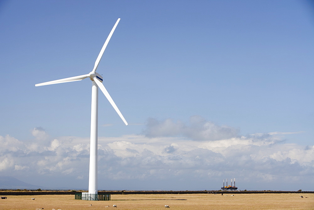 Siddick windfarm on the outskirts of Workington, Cumbria, England, United Kingdom, Europe