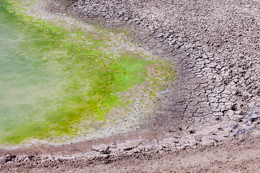 A farmers watering hole, almost dried up, on a farm near Shepperton, Victoria, Australia, Pacific