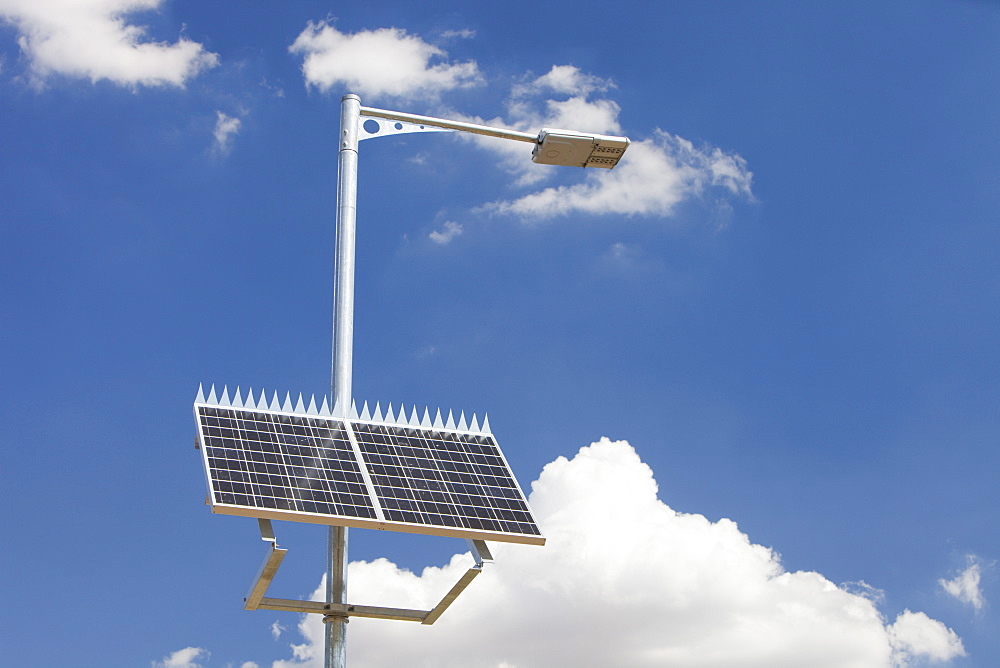 A solar powered street lamp in Victoria, Australia, Pacific