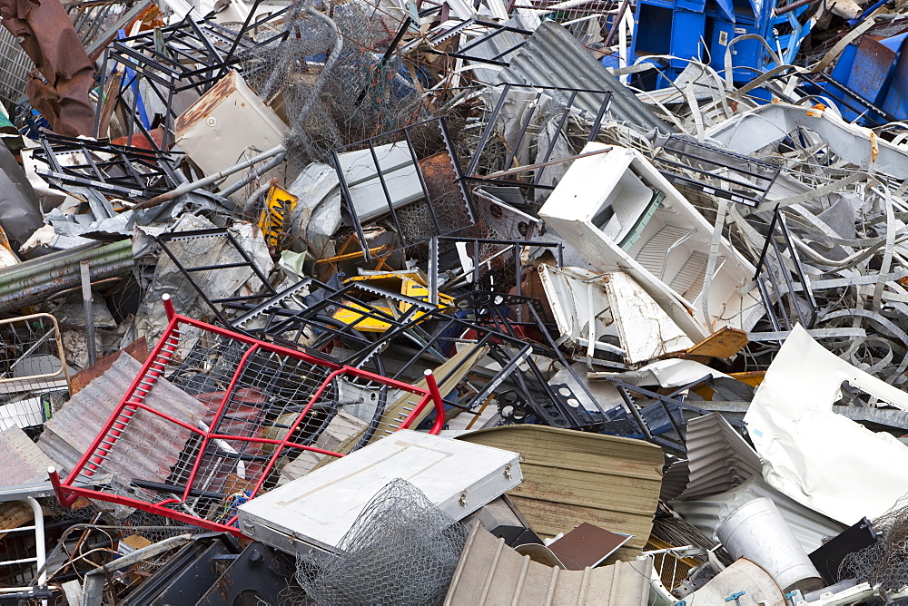 Scrap metal awaiting recycling at Jindabyne rubbish dump in the Snowy Mountains, New South Wales, Australia, Pacific