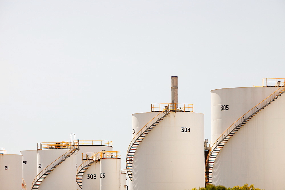 An oil refinery on the outskirts of Sydney, New South Wales, Australia, Pacific