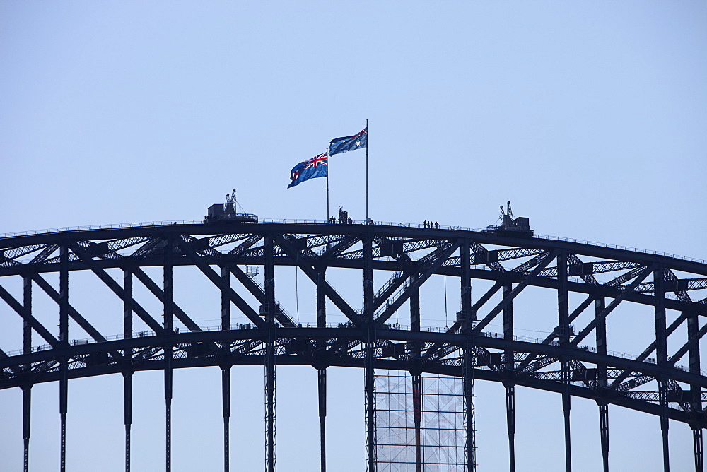 Tourists climbing Sydney Harbour Bridge, Sydney, New South Wales, Australia, Pacific