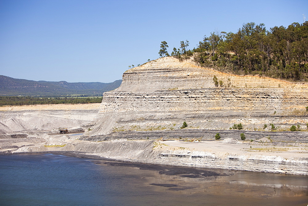 An open cast or drift coal mine managed by Xstrata coal in the Hunter Valley, New South Wales, Australia, Pacific