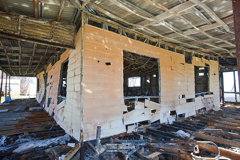 A house belonging to Allan Lehepuu in the mountains near Michelago that was destroyed by bush fires in December 2009, New South Wales, Australia, Pacific