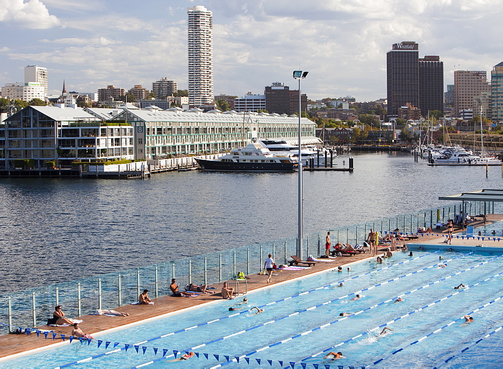 An outdoor swimming pool in Sydney, New South Wales, Australia, Pacific