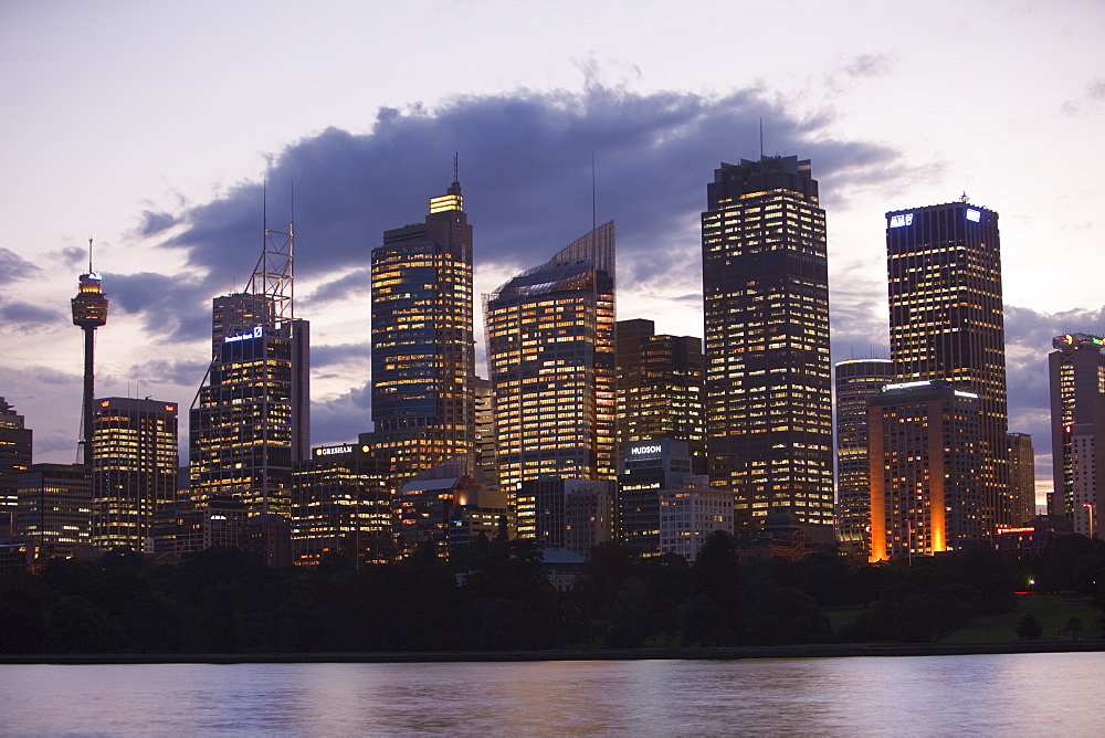 Sydney city centre at dusk, Sydney, New South Wales, Australia, Pacific