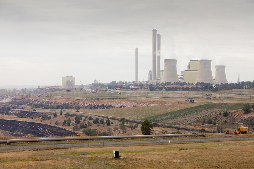 The Yan Lang coal fired power station in the Latrobe Valley, Victoria, Australia, Pacific