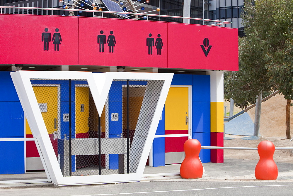 Modern public toilets in Melbourne, Victoria, Australia, Pacific