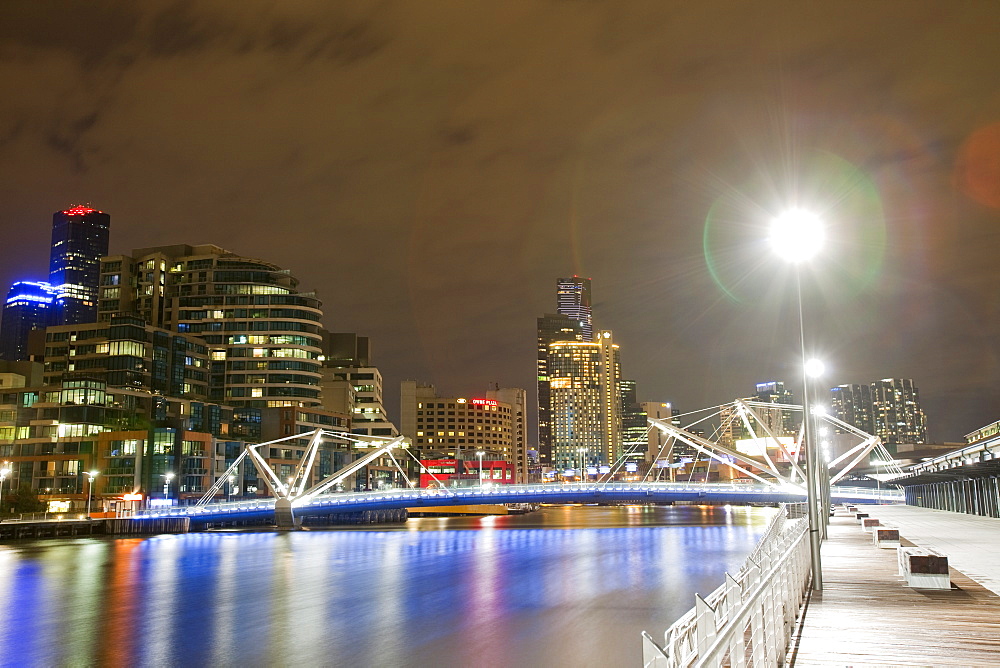 The Seafarers Bridge, a modern footbridge acorss the Yarra River in Melbourne, Victoria, Australia, Pacific